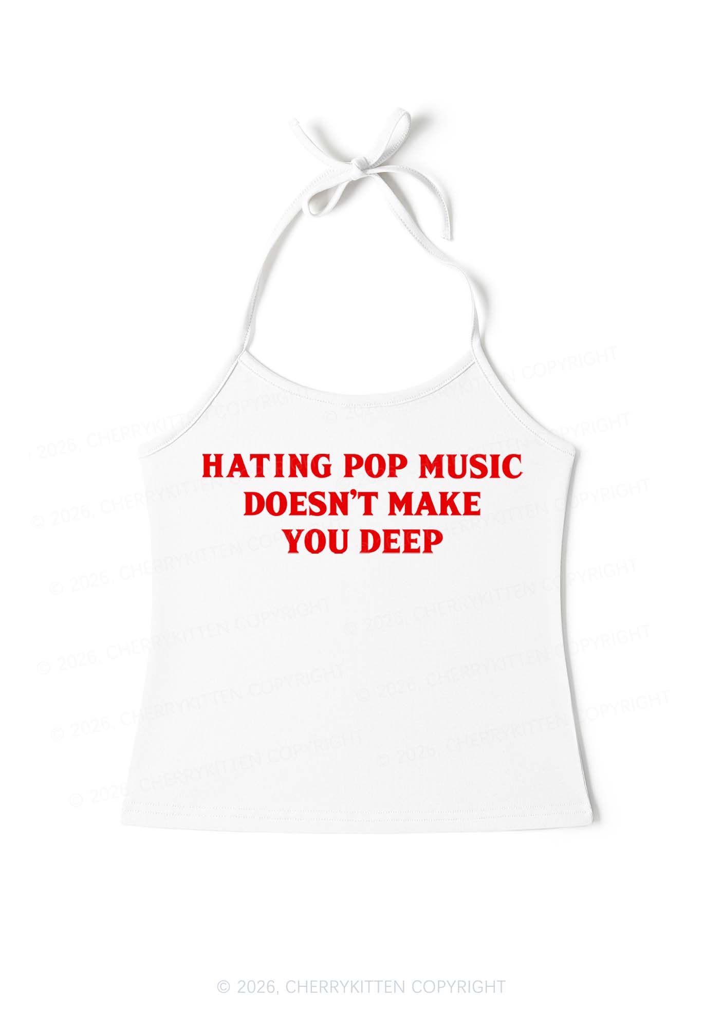Hating Pop Music Y2K Halter Neck Cami Cherrykitten