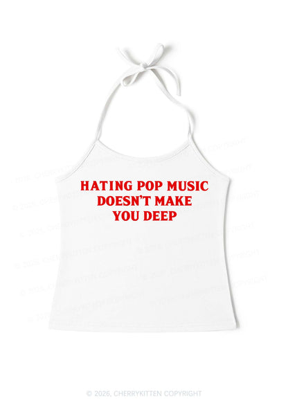 Hating Pop Music Y2K Halter Neck Cami Cherrykitten