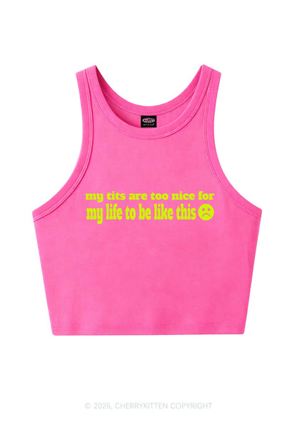 My Txts Are Too Nice Y2K Crop Tank Top Cherrykitten