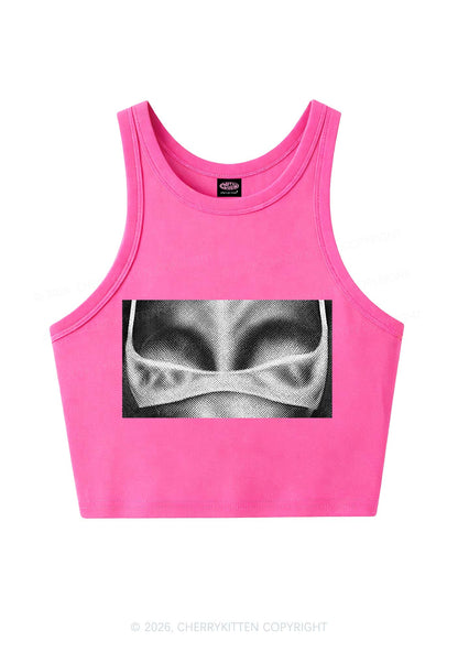 Lingerie Bxxbs Y2K Crop Tank Top Cherrykitten