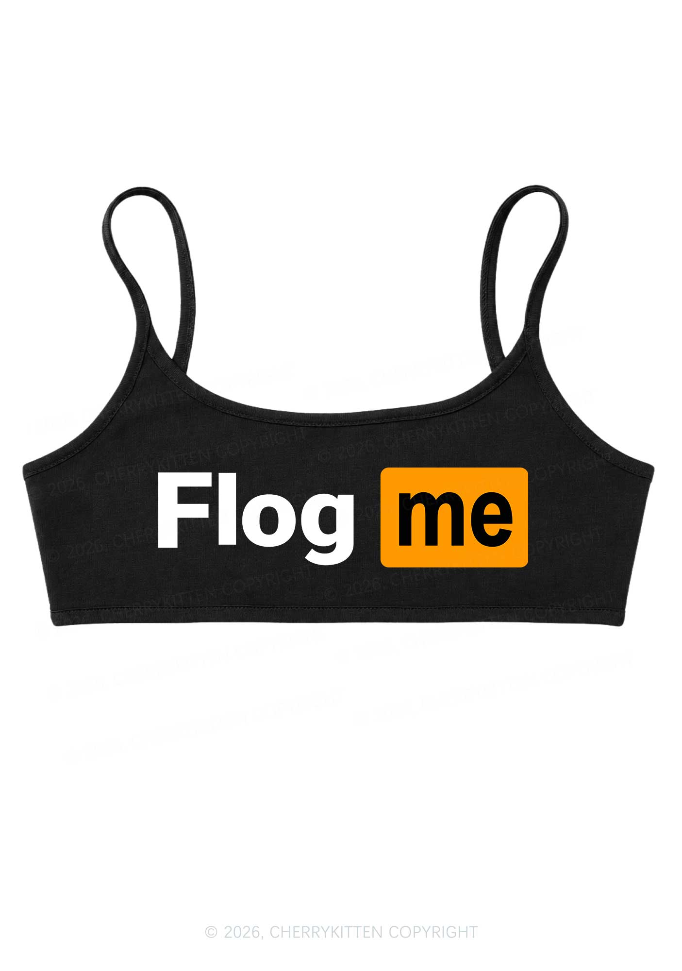 Flog Me Y2K Super Crop Cami Cherrykitten