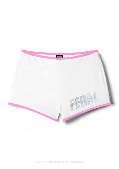 Rhinestone Mini Feral Y2K Booty Shorts Cherrykitten