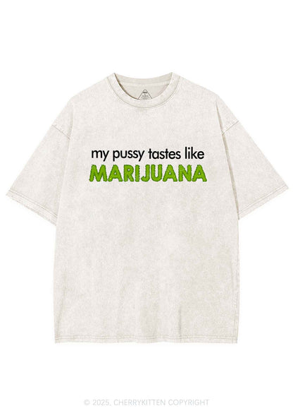 My Puxxy Tastes Y2K Shirts Washed Tee Cherrykitten