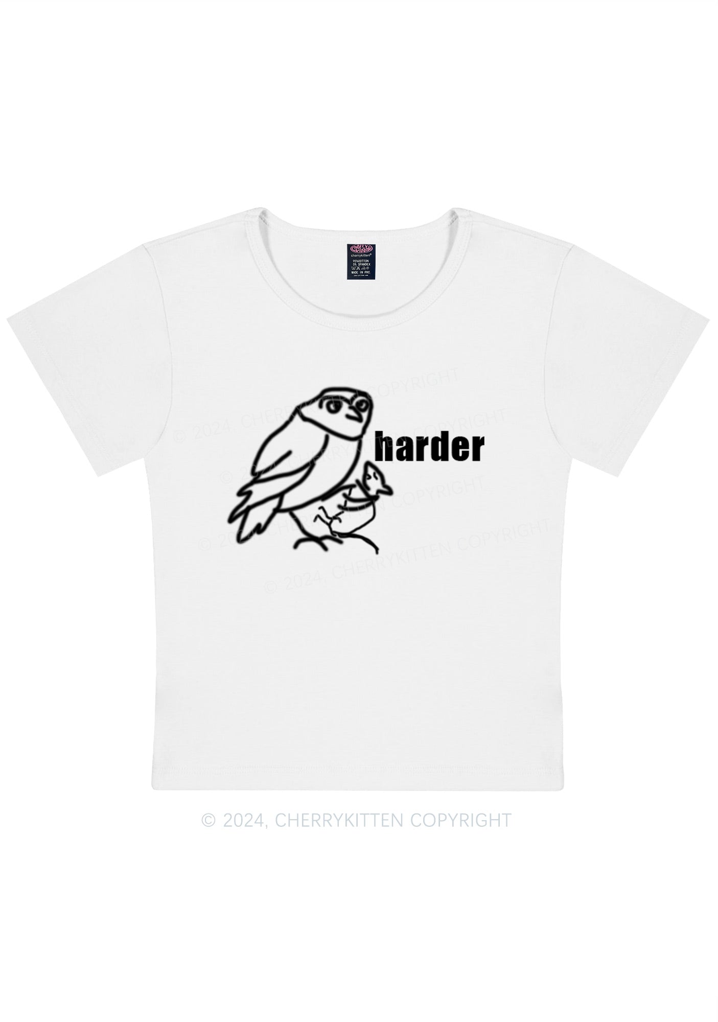 Rats Harder Y2K Baby Tee Cherrykitten