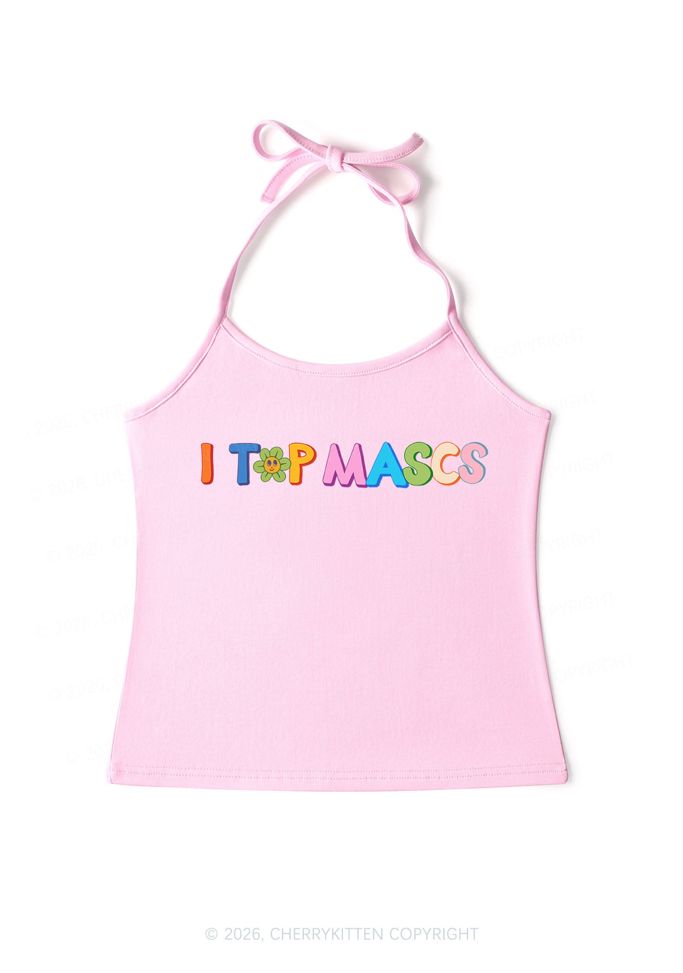I Top Mascs Pride Y2K Halter Neck Cami Cherrykitten
