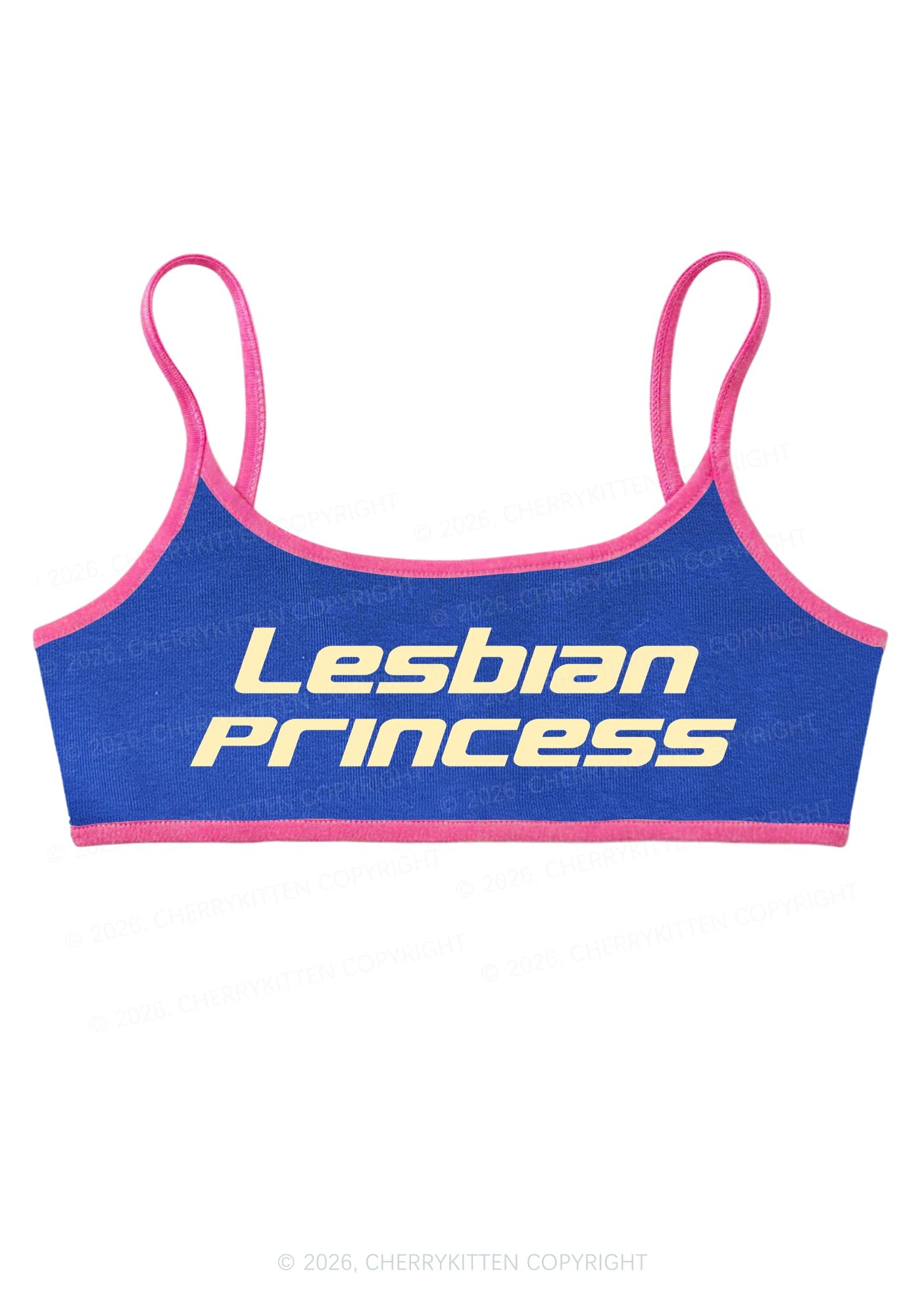 Lesbian Princess Pride Y2K Super Crop Cami Cherrykitten