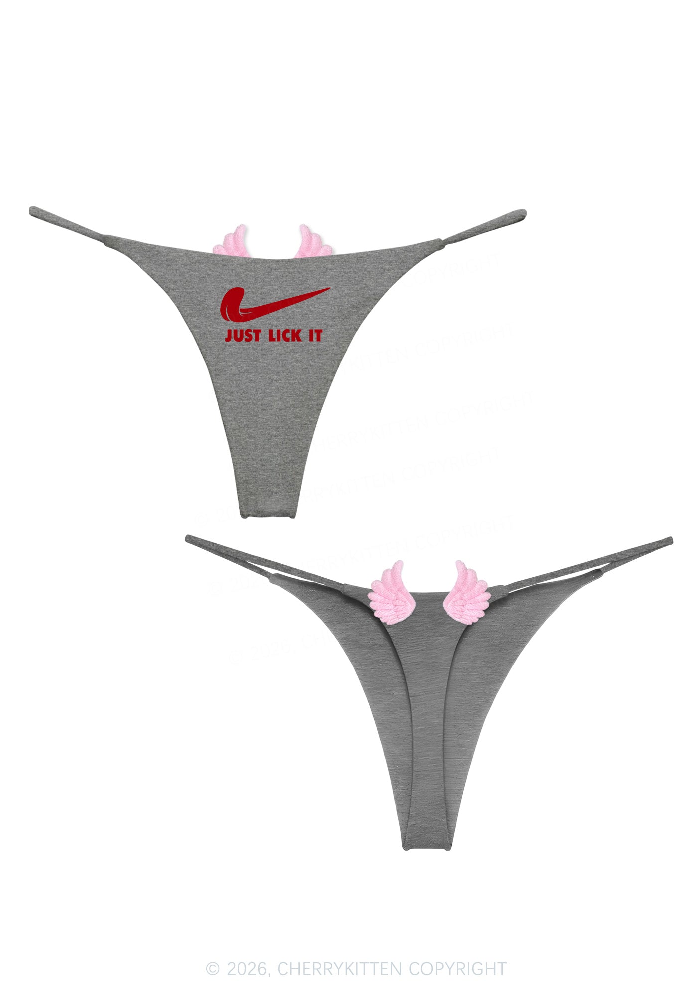 Just Lick It Y2K Goth Angel Wings Bikini String Thong Cherrykitten