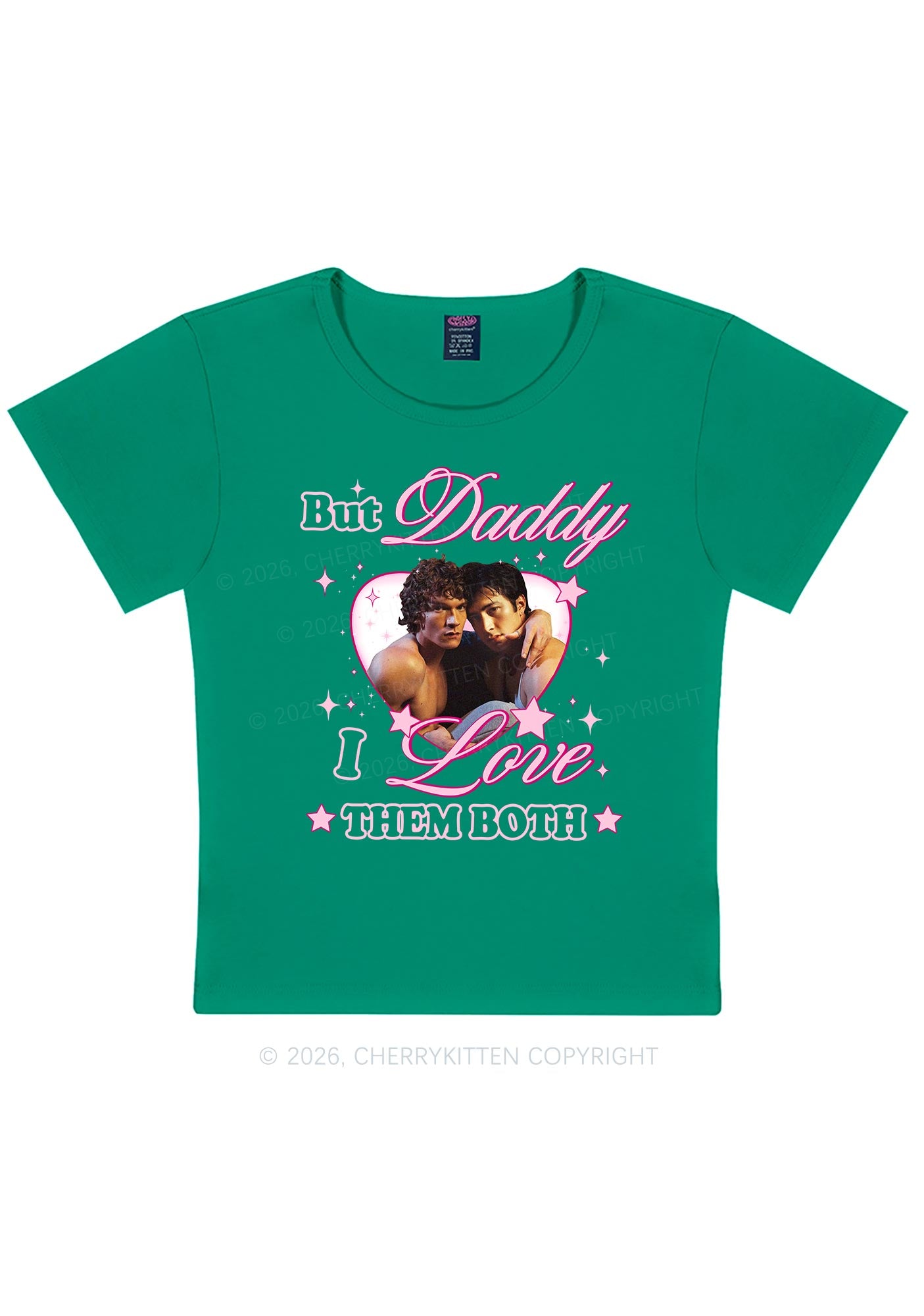 But Daddy I Love Them Both HR Y2K Baby Tee Cherrykitten