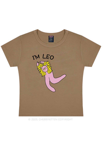 I'm Leo Y2K Baby Tee Cherrykitten