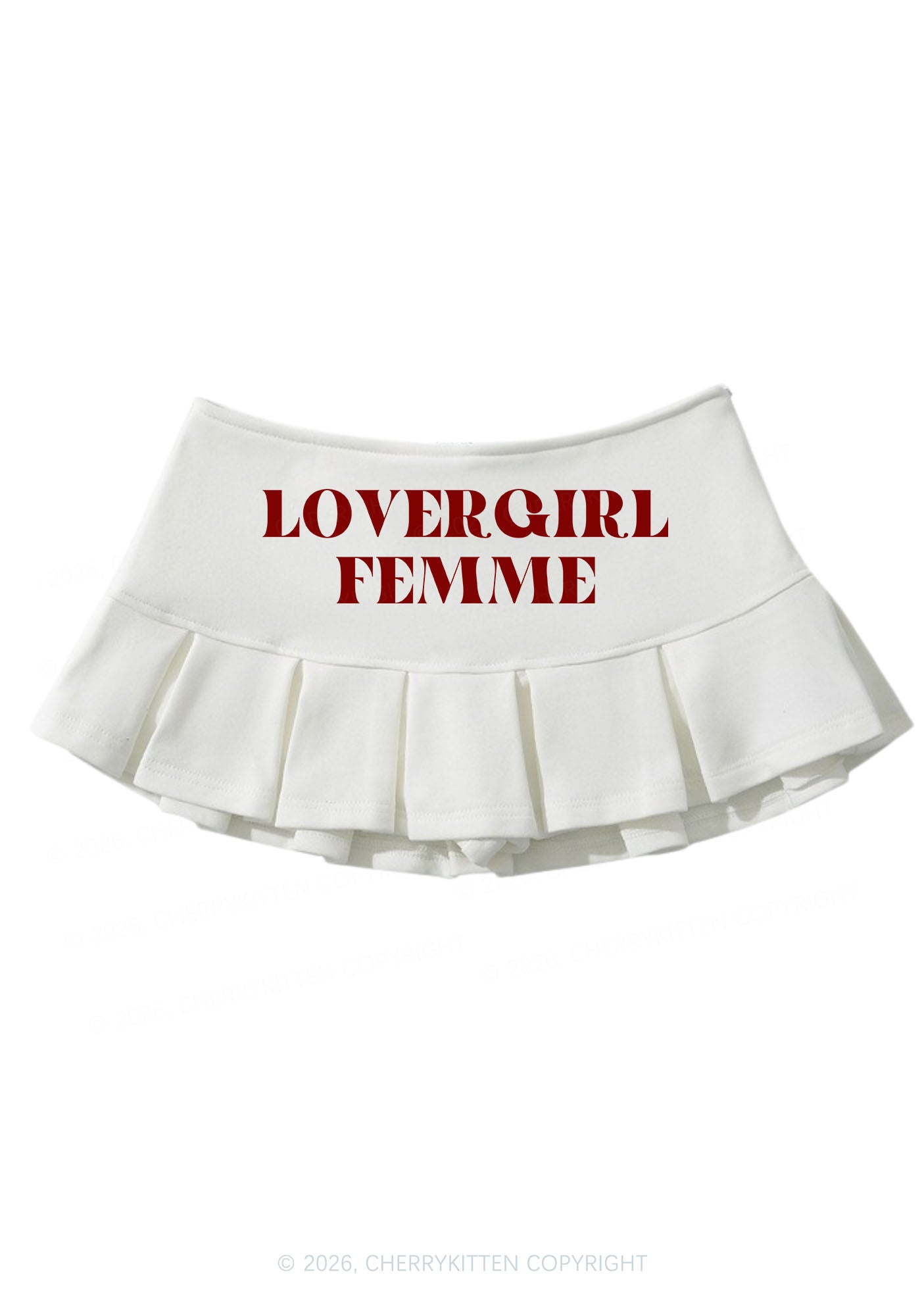 Lovergirl Femme Pride Y2K Mini Pleated Skirts Cherrykitten
