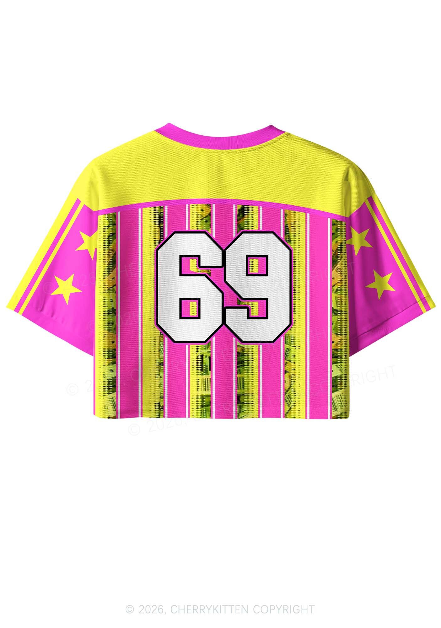 Rave Tickets Y2K Crop Sport Jersey Shirts Cherrykitten