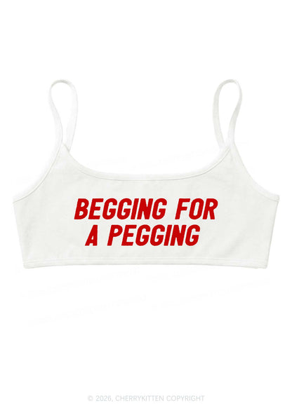 Begging For A Pegging Y2K Super Crop Cami Cherrykitten