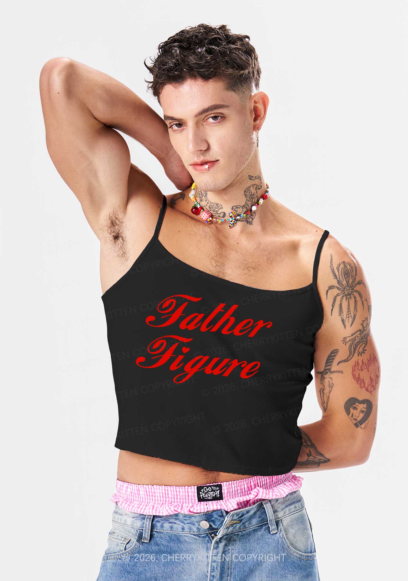 Father Figure Valentine's Day Y2K Spaghetti Strap Cami Cherrykitten
