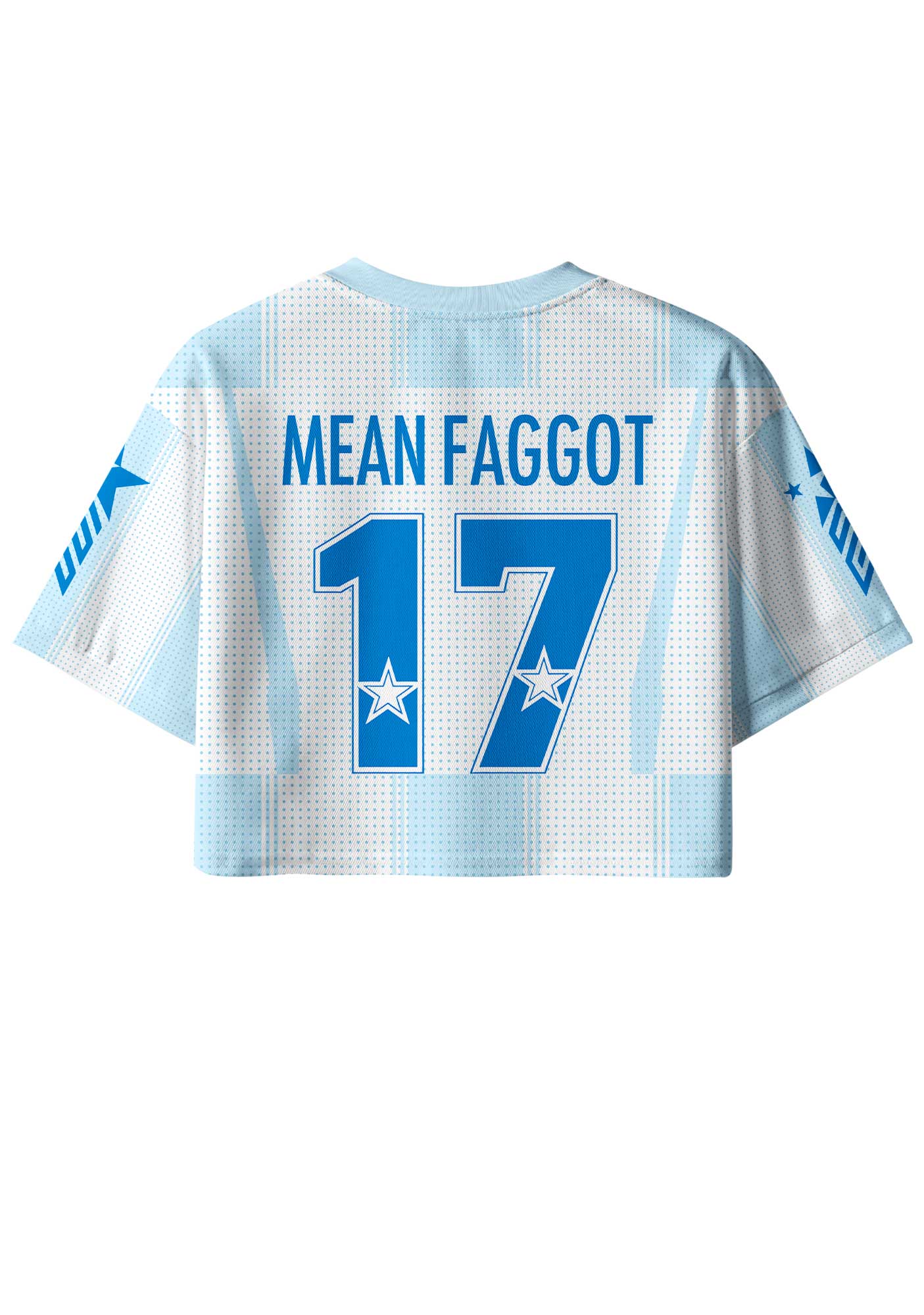 Blue Mean Faggot Pride Y2K Crop Sport Jersey Shirts Cherrykitten