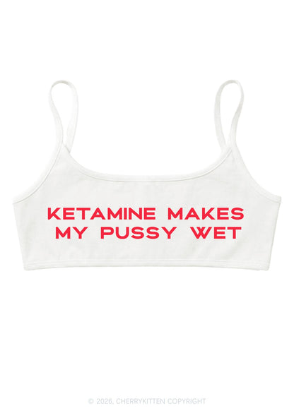 K Make My Puxxy Wet Y2K Super Crop Cami Cherrykitten