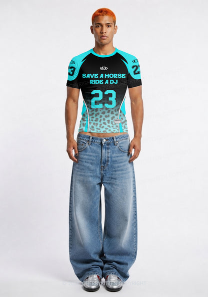Black Ride A DJ Y2K Football Jersey Shirts Cherrykitten