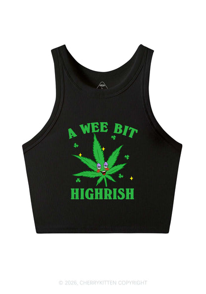 A Wee Bit Highrish St Patricks Y2K Crop Tank Top Cherrykitten