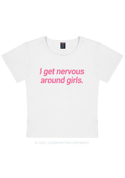 Get Nervous Around Girls Y2K Baby Tee Cherrykitten