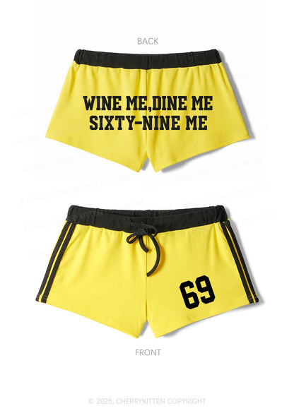 Wine Me Dine Me Y2K Drawstring Mini Shorts Cherrykitten