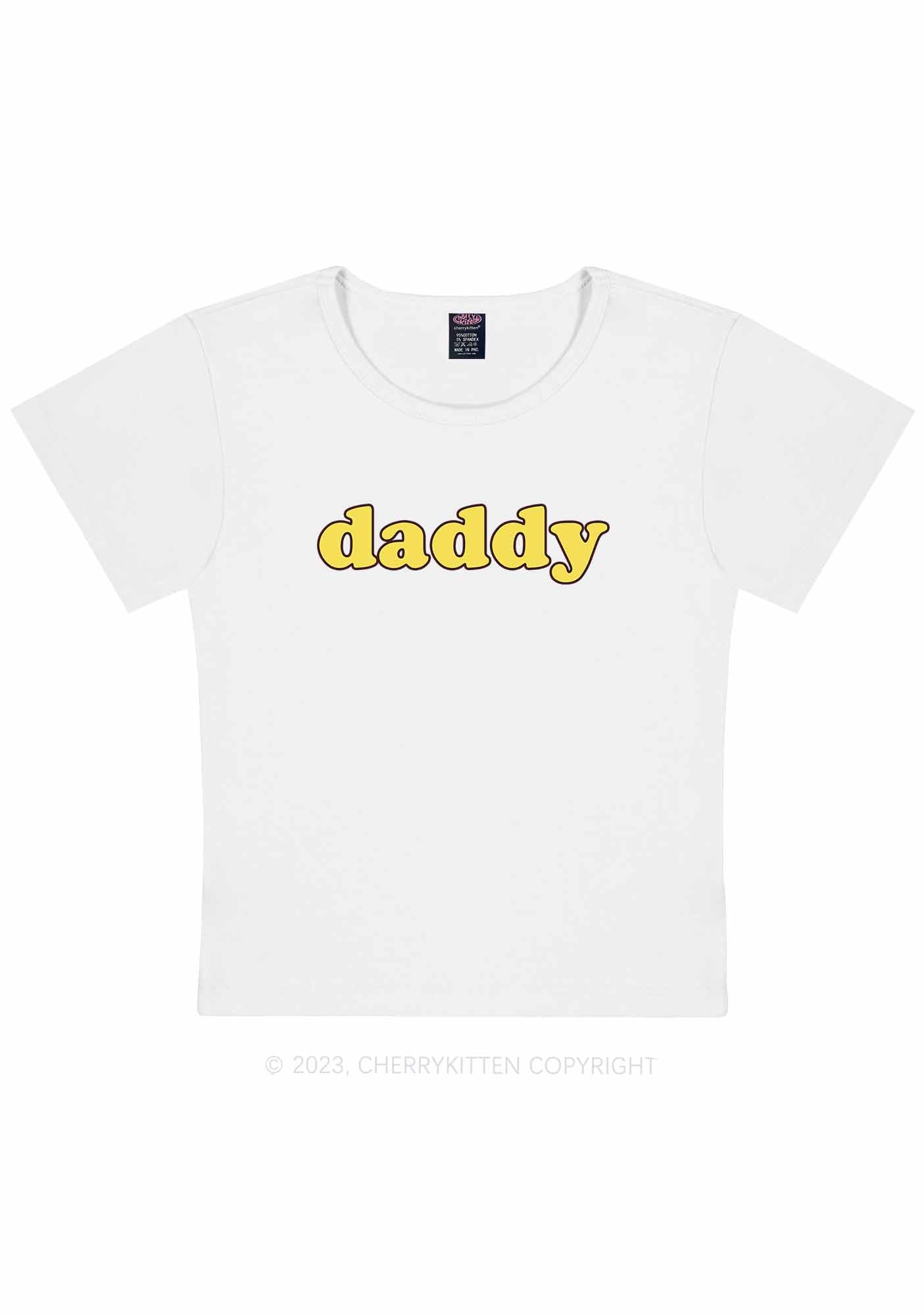 Just Daddy Y2K Baby Tee Cherrykitten