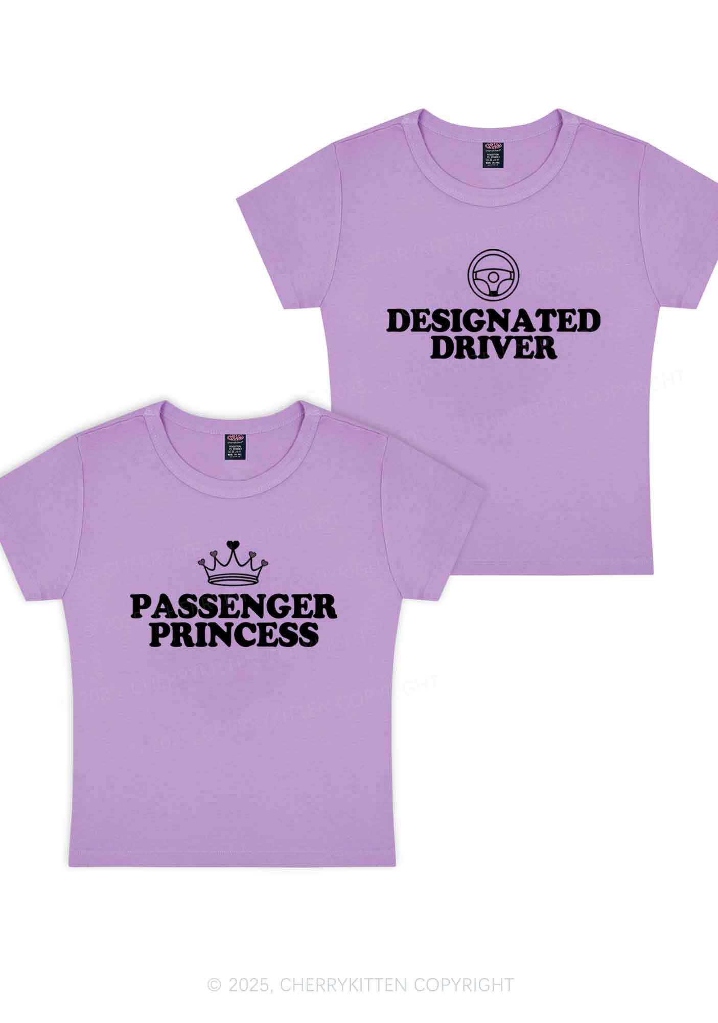 Passenger Princess Designated Driver Y2K Valentine's Day Baby Tee Cherrykitten