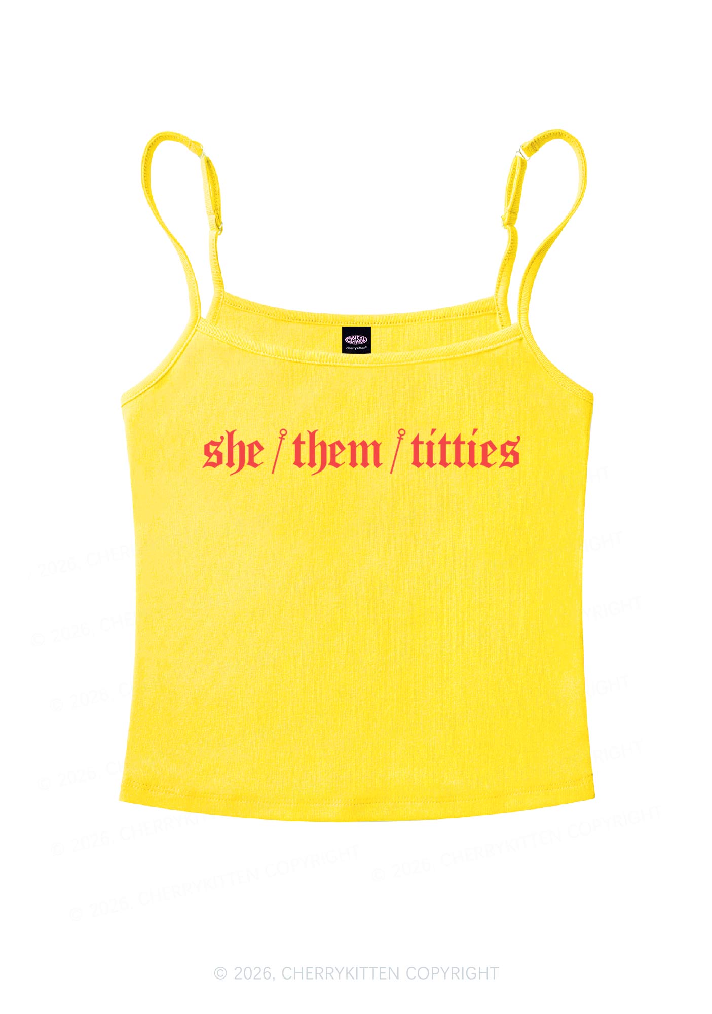 She Them Txtties Pride Y2K Spaghetti Strap Cami Cherrykitten