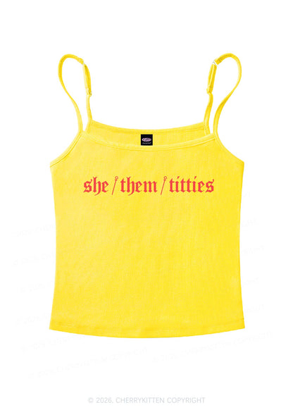 She Them Txtties Pride Y2K Spaghetti Strap Cami Cherrykitten