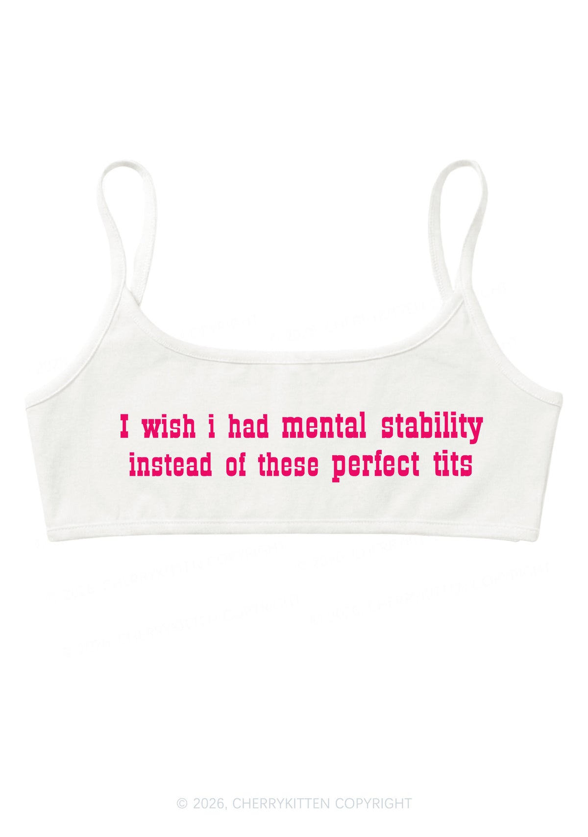 Mental Stability Instead Perfect Txts Y2K Super Crop Cami Cherrykitten