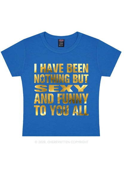 I Have Been Nothing Silver Foil Printed Y2K Baby Tee Cherrykitten
