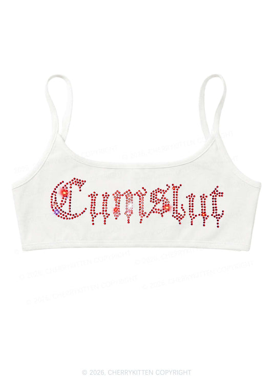Rhinestone Cxmslxt Y2K Super Crop Cami Cherrykitten