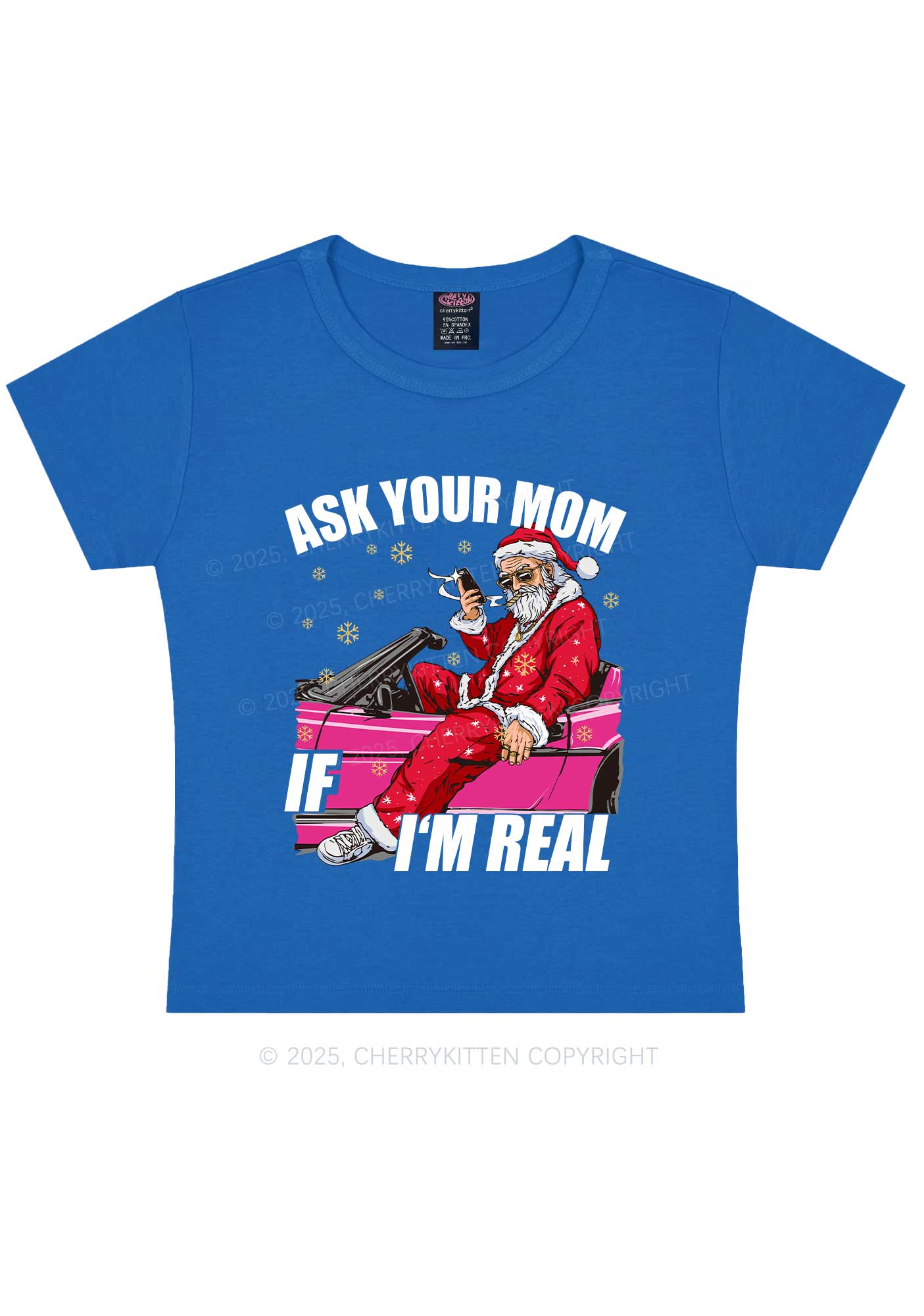 Christmas Ask Your Mom Y2K Baby Tee Cherrykitten