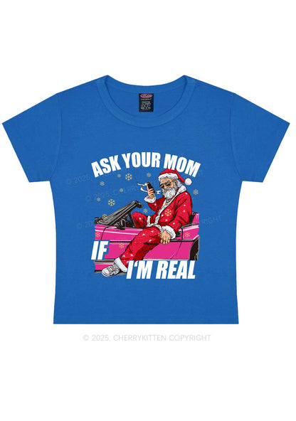 Christmas Ask Your Mom Y2K Baby Tee Cherrykitten