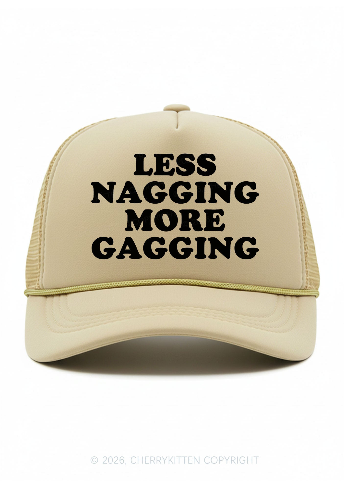 Less Nagging More Gagging Y2K Trucker Hat Cherrykitten