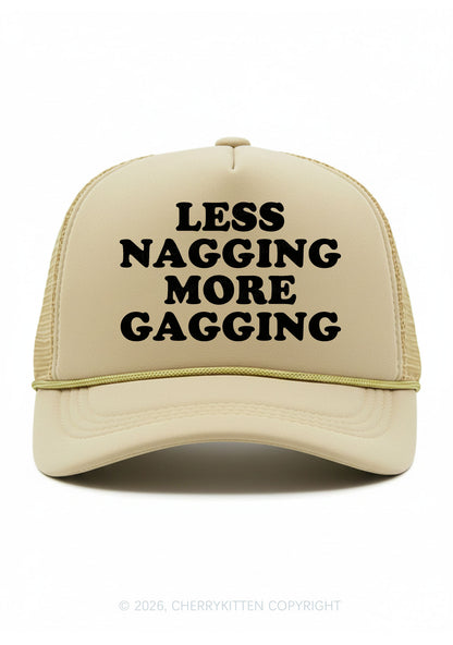 Less Nagging More Gagging Y2K Trucker Hat Cherrykitten