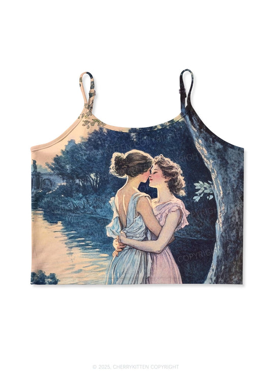 Best Friends Y2K Print Cami Crop Top Cherrykitten