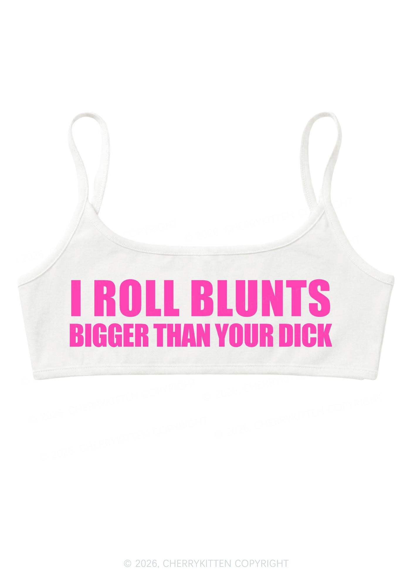 I Roll Blunts Y2K Super Crop Cami Cherrykitten