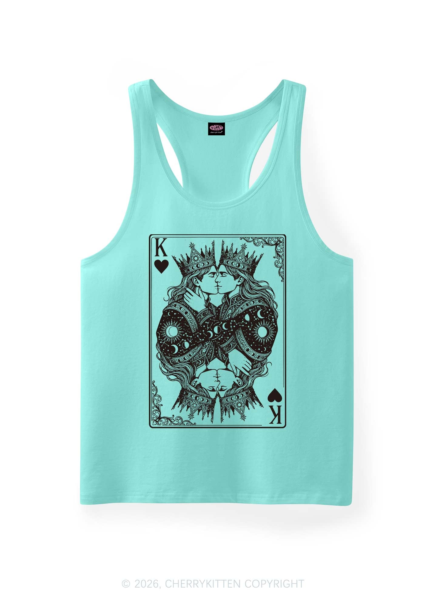 Kings Kissing Pride Y2K Men Racerback Tank Top Cherrykitten