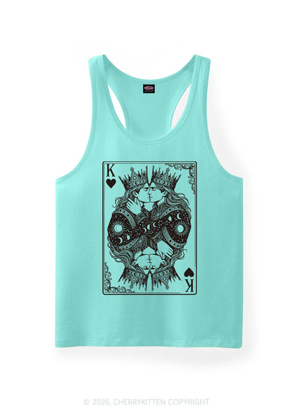 Kings Kissing Pride Y2K Men Racerback Tank Top Cherrykitten