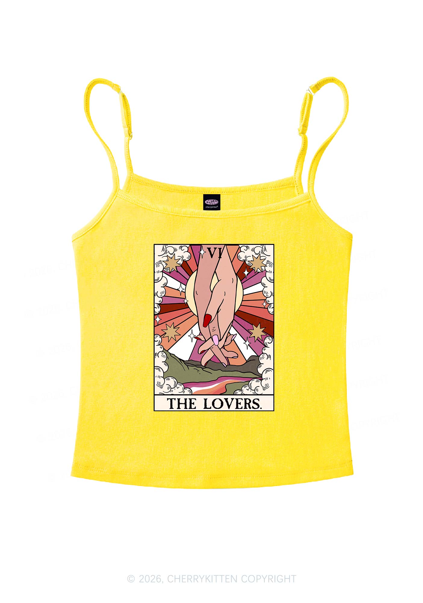 The Lesbian Lovers Pride Y2K Spaghetti Strap Cami Cherrykitten