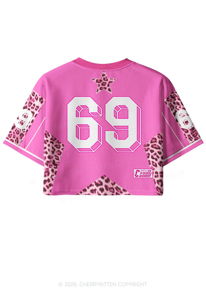 Slxt For My Gay BF Leopard Pride Y2K Crop Sport Jersey Shirts Cherrykitten
