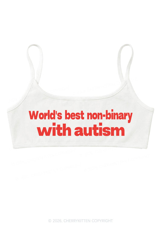 Worlds Best Nonbinary Y2K Super Crop Cami Cherrykitten