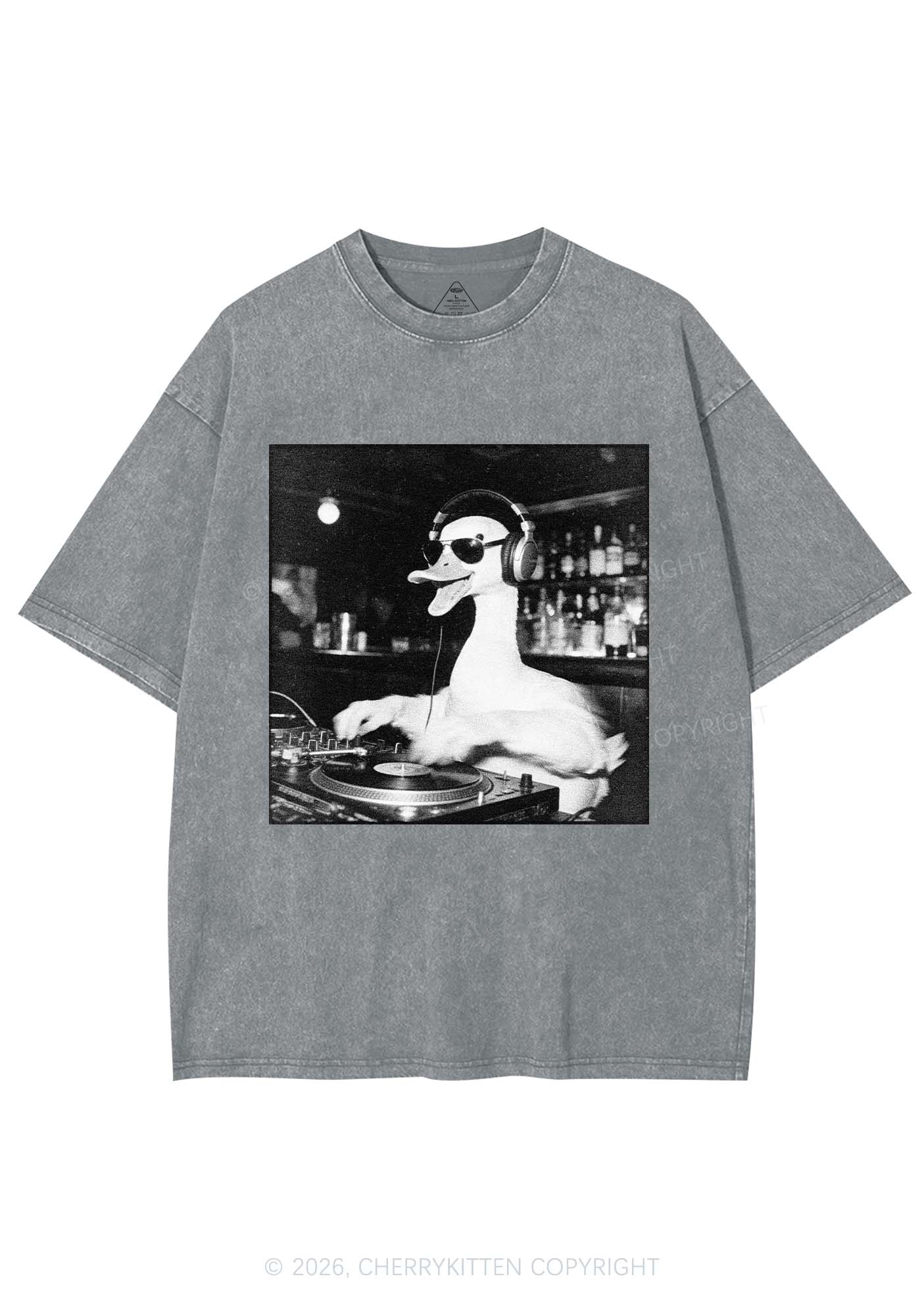 DJ Duck Y2K Shirts Washed Tee Cherrykitten