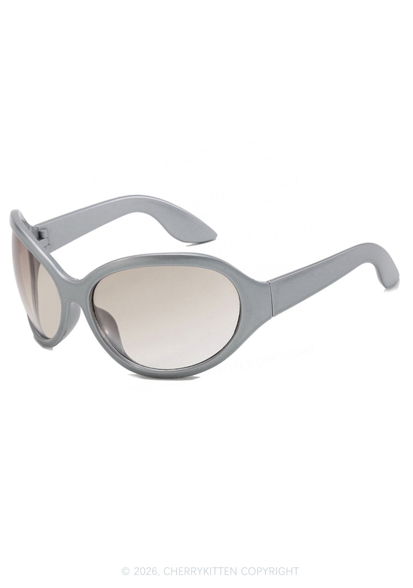 Y2K Large Framed Curved Sunglasses Cherrykitten