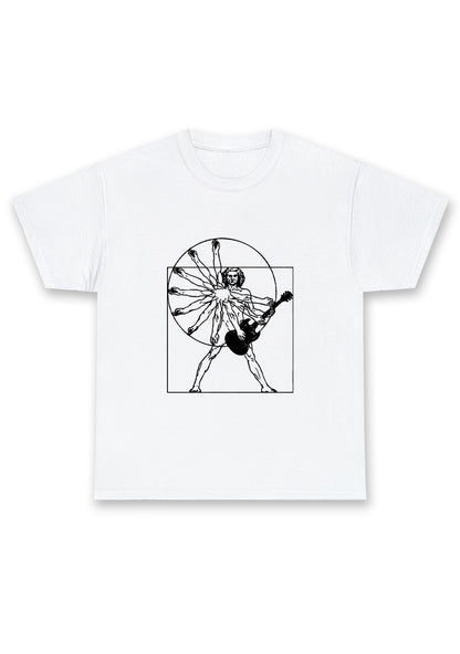 Vitruvian Man Guitar Chunky Shirt