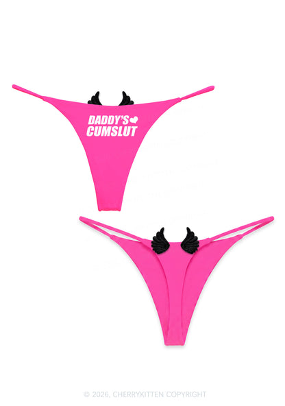Daddys Slxt Y2K Goth Angel Wings Bikini String Thong Cherrykitten