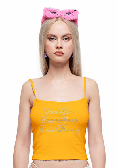 Rhinestone Sun Moon Rising Y2K Spaghetti Strap Cami Cherrykitten