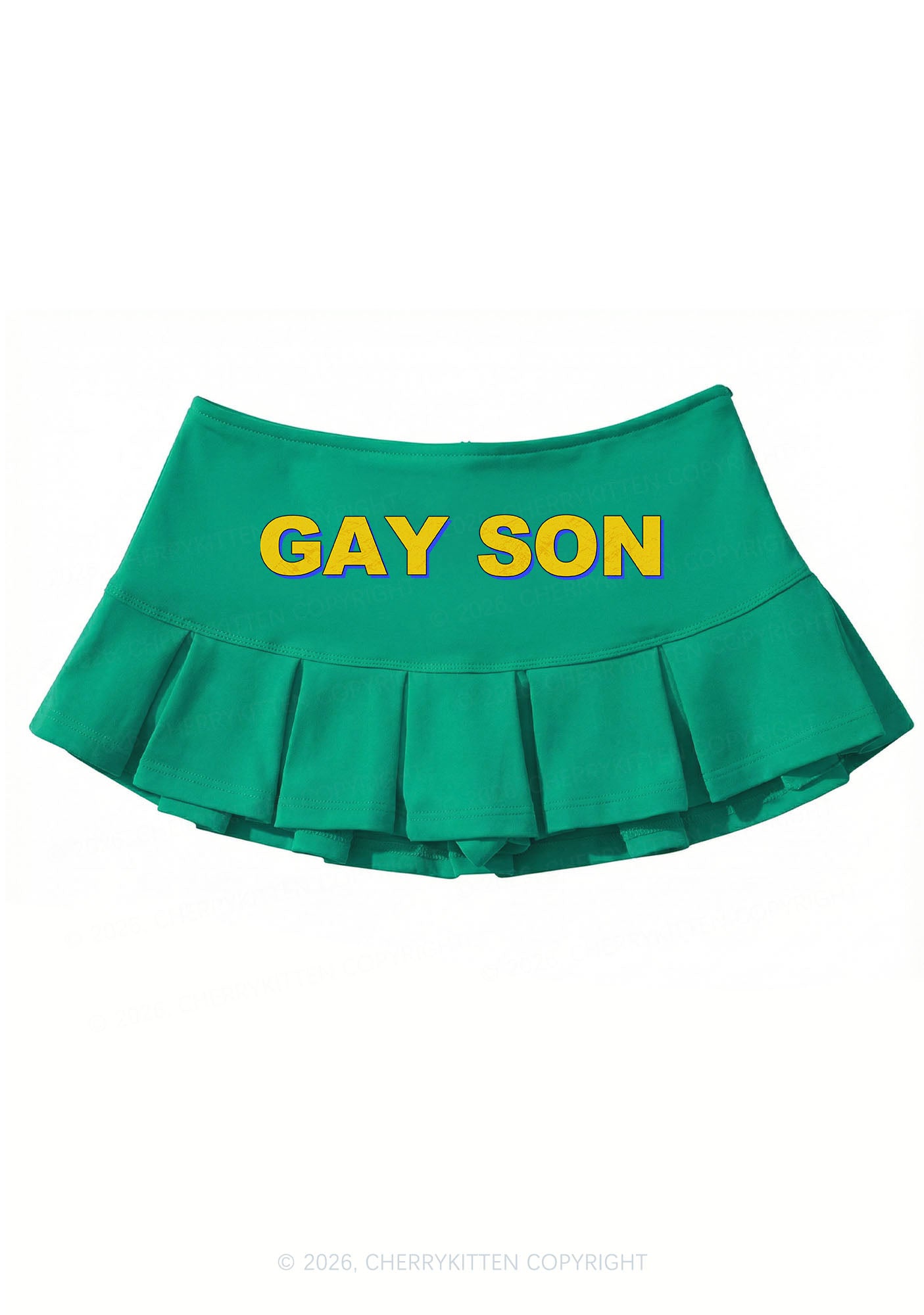Gay Son Pride Y2K Mini Pleated Skirts Cherrykitten