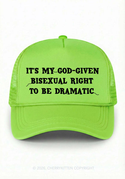 God Given Bisexual Right Pride Y2K Trucker Hat Cherrykitten