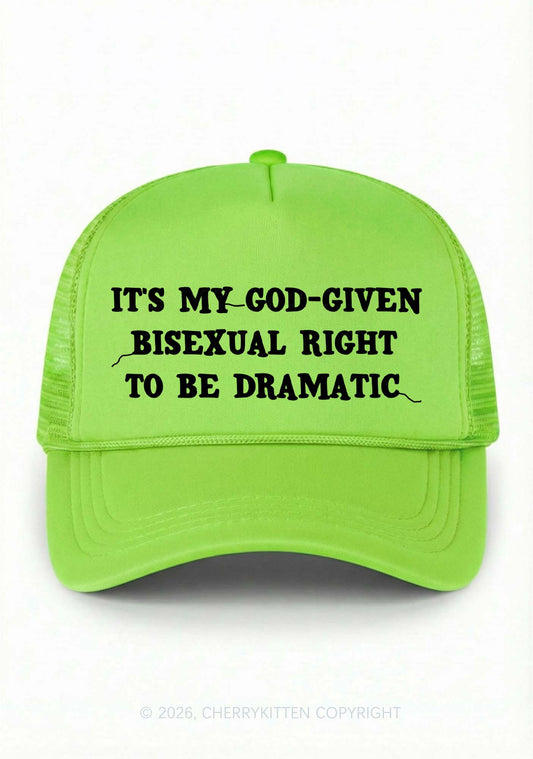 God Given Bisexual Right Pride Y2K Trucker Hat Cherrykitten