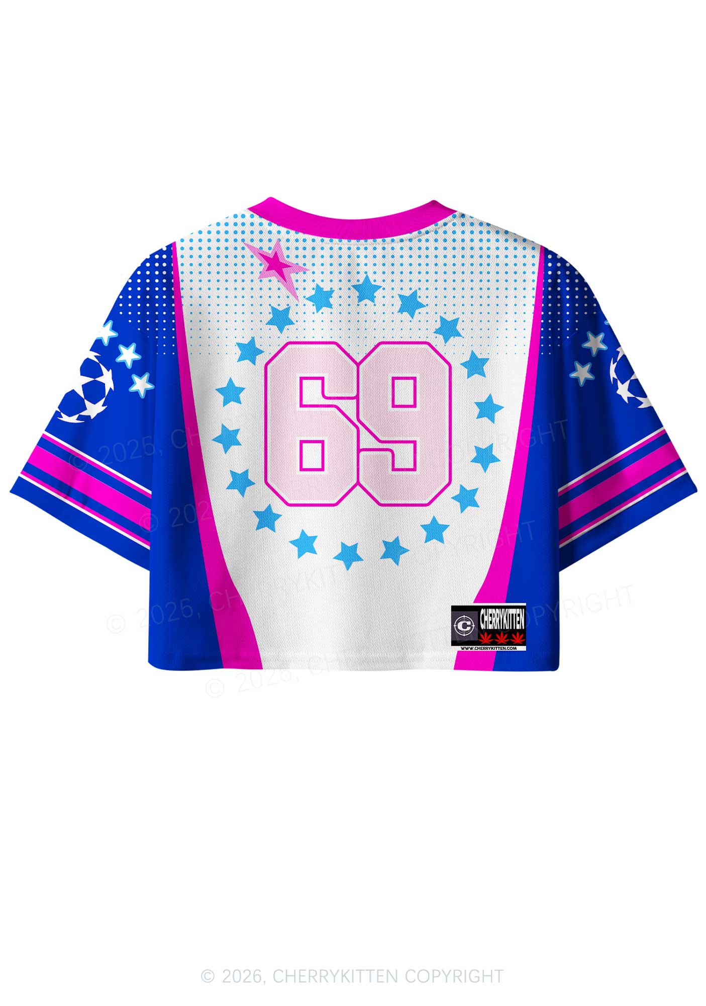 Heart Spotted Pony Y2K Crop Sport Jersey Shirts Cherrykitten